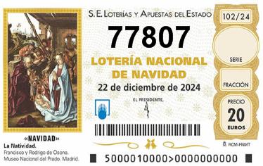 Comprar número 77807 para Lotería de Navidad 2025