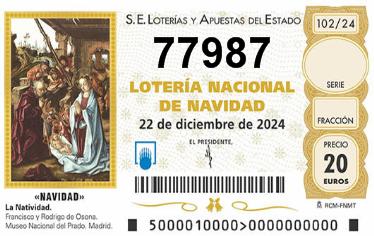 Comprar número 77987 para Lotería de Navidad 2025