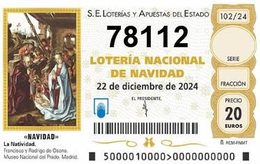 Comprar número 78112 para Lotería de Navidad 2024