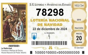 Comprar número 78298 para Lotería de Navidad 2025