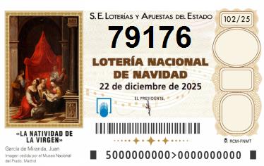 Comprar número 79176 para Lotería de Navidad 2025