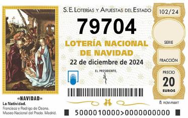 Comprar número 79704 para Lotería de Navidad 2025
