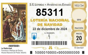 Comprar número 85311 para Lotería de Navidad 2025