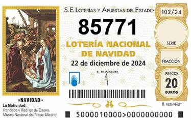 Comprar número 85771 para Lotería de Navidad 2025