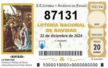 Comprar número 87131 para Lotería de Navidad 2025