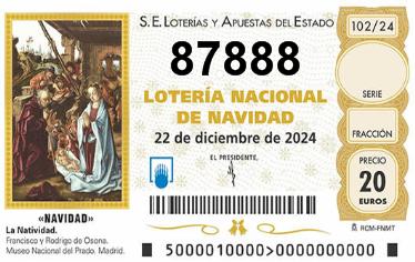 Comprar número 87888 para Lotería de Navidad 2025