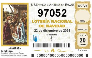Comprar número 97052 para Lotería de Navidad 2025