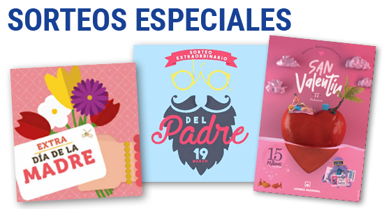 Sorteos especiales lotería nacional del sábado