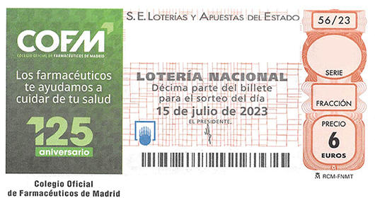 Décimo 63153 ganador de la lotería nacional del sabado 15 de julio