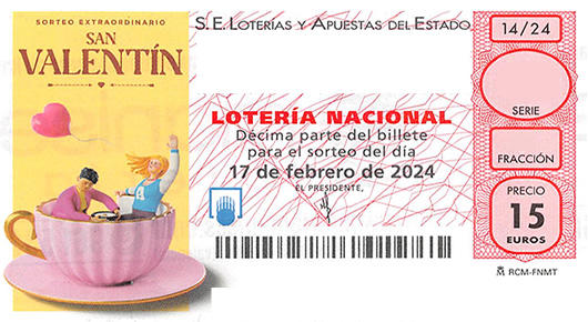 Décimo 72246 ganador de la lotería nacional del sabado 17 de febrero