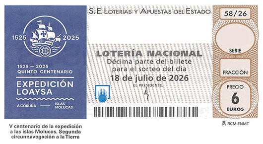 Décimo de Lotería del sábado 2026 01047
