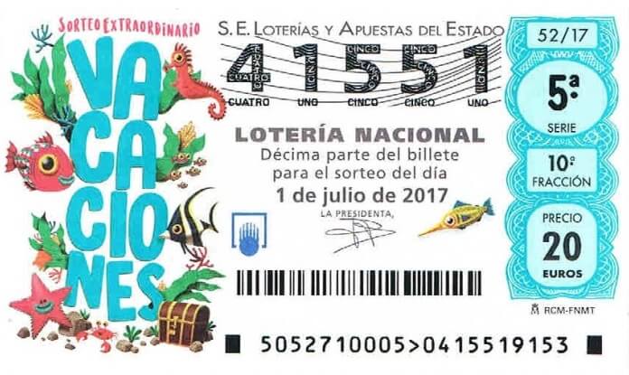 Sorteo Extraordinario de Vacaciones de Lotería Nacional