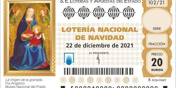 Imagen del décimo de la Lotería de Navidad 2021