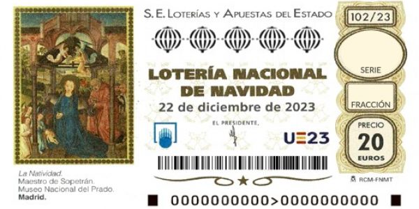 Imagen de los décimos de la Lotería de Navidad 2023