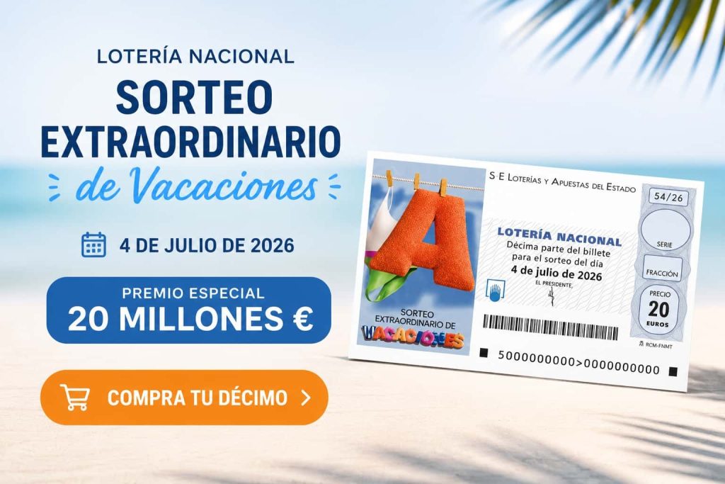 comprar decimo lotería sorteo extraordinario vacaciones