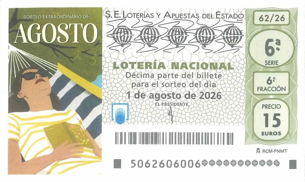 décimo lotería del sábado 1 agosto 2026
