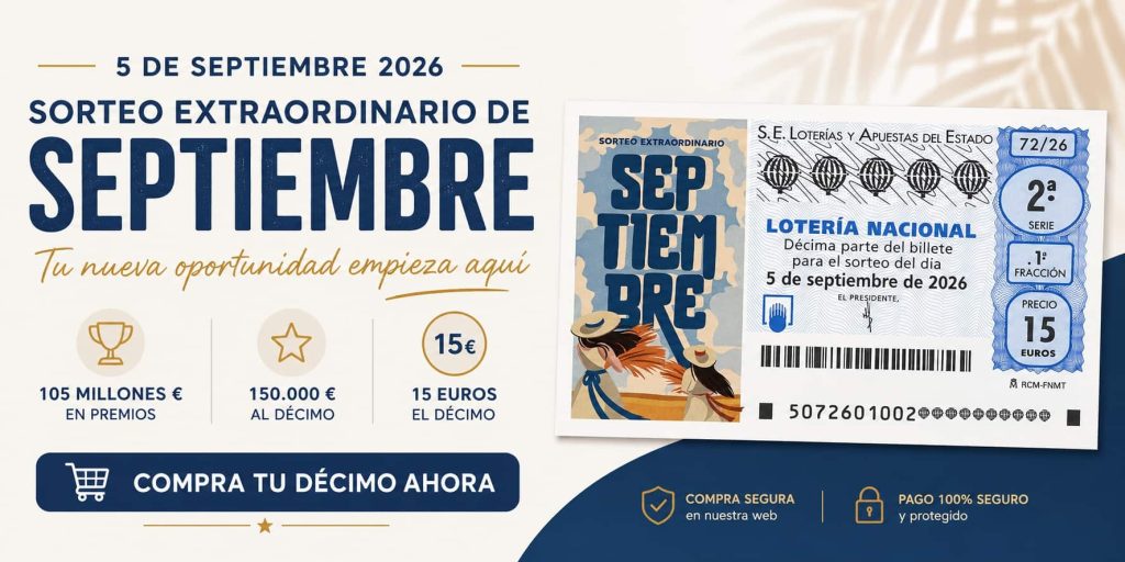 sorteo extraordinario lotería nacional septiembre 2026